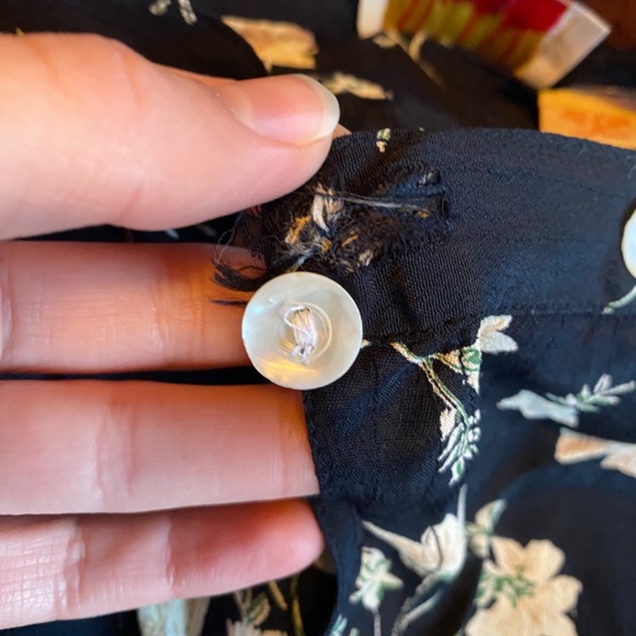 Vintage Black and White Floral Skirt - Picture 4 of 4